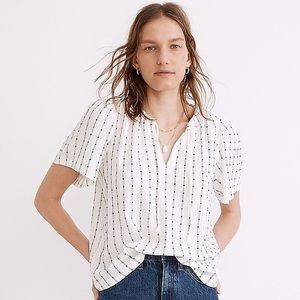 Madewell tie-neck tunic top